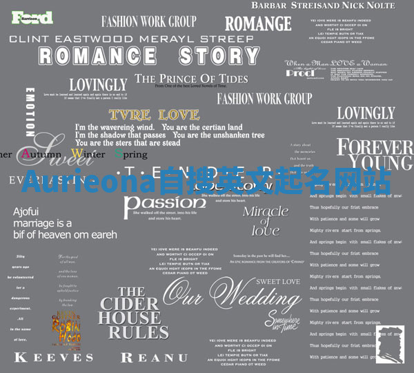 Aurieona自搜英文起名网站