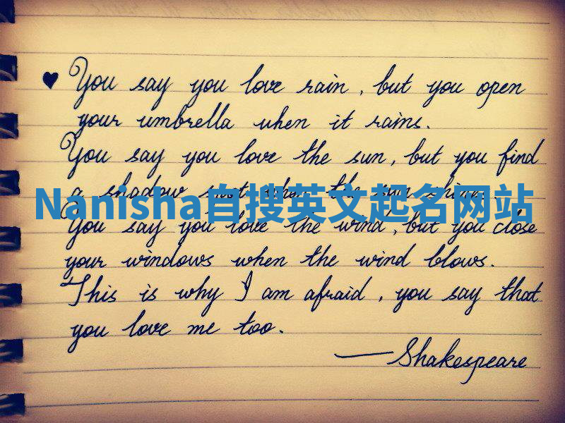 Nanisha自搜英文起名网站 Nanisha自搜英文起名网站