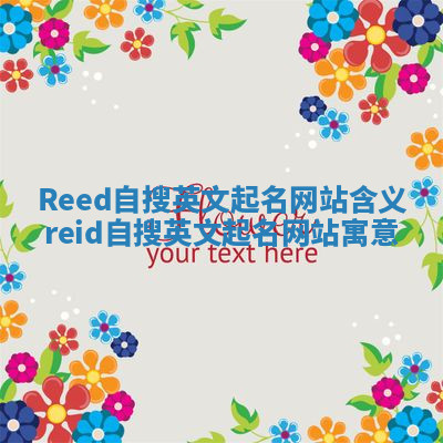 Reed自搜英文起名网站含义 reid自搜英文起名网站寓意