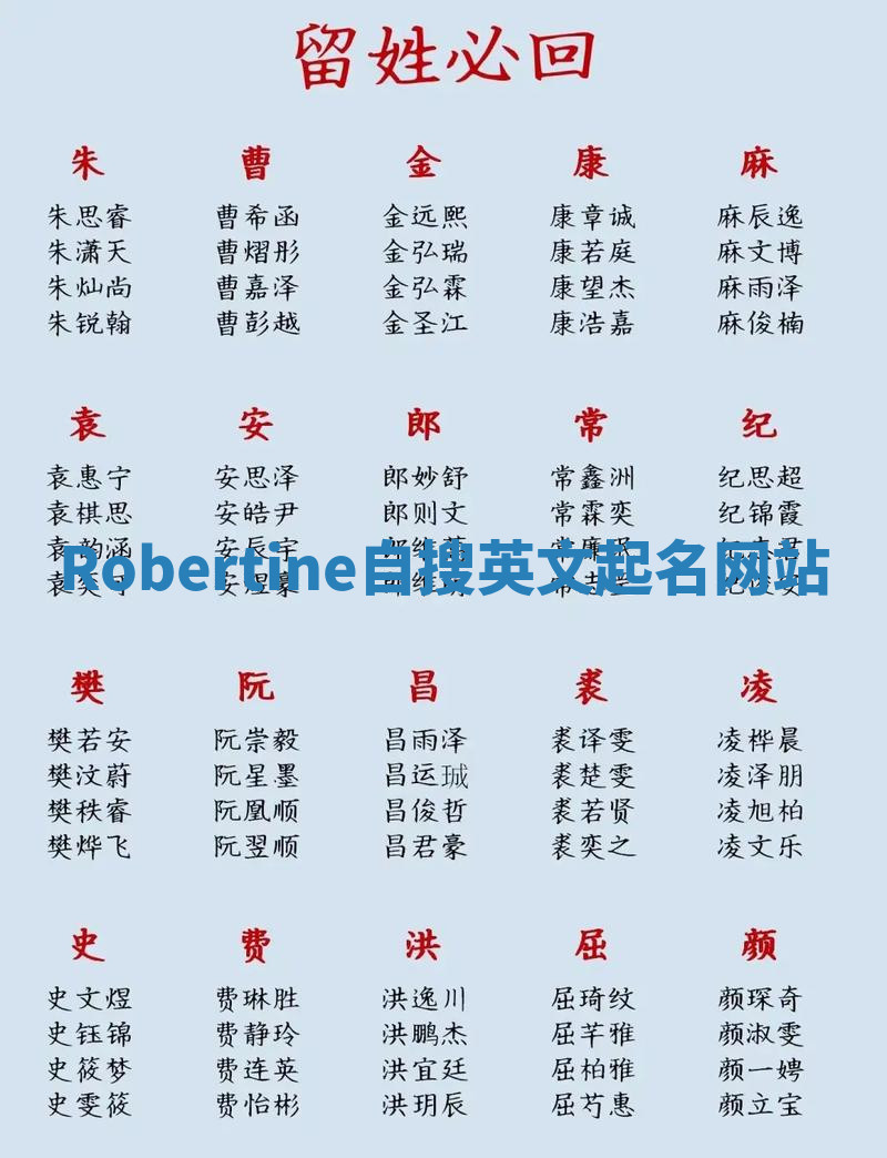 Robertine自搜英文起名网站